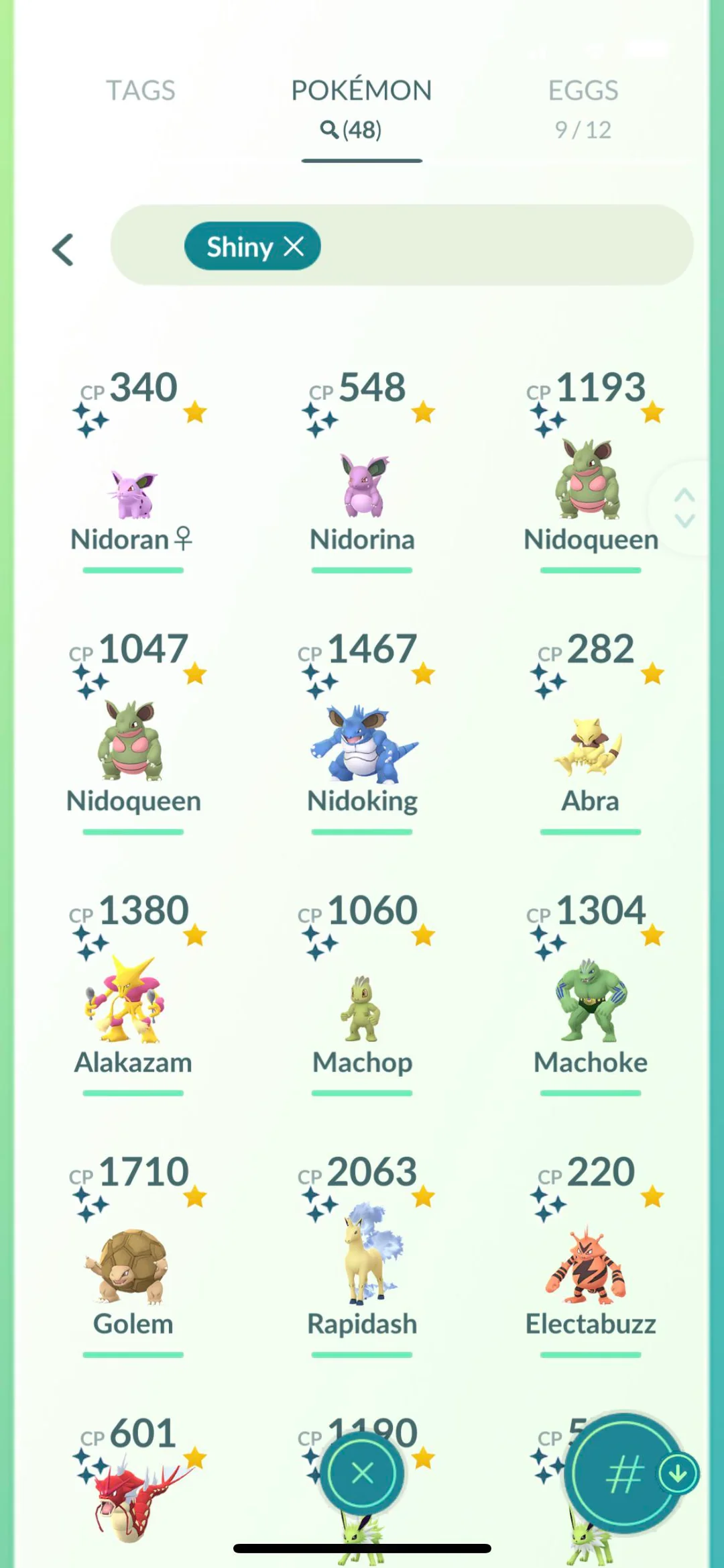 Shiny Pokémon catch proof from a Pokemon GO Services order